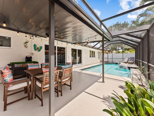 Dining room, Glass Ceilings, Interior, Pool, Sun Room
