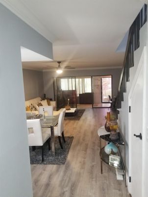 Dining room, Interior, Wood Texture Flooring