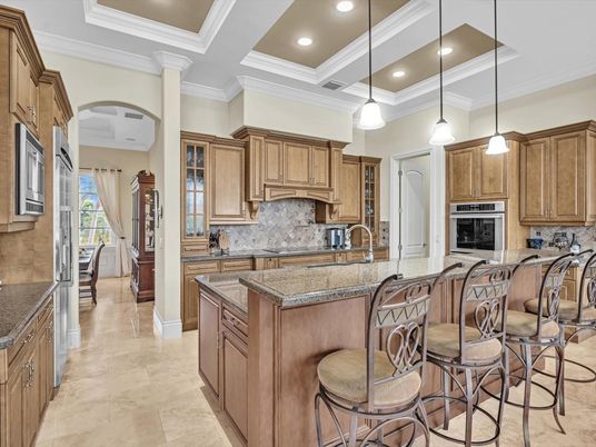 Interior, Kitchen, Pendant Lights, Recessed Lighting, Stainless Steel Appliances