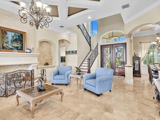 Chandelier, Fireplace, Interior, Recessed Lighting