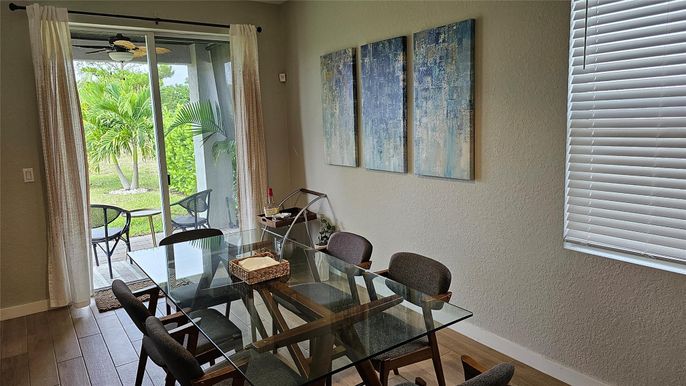 Dining room, Interior, Wood Texture Flooring