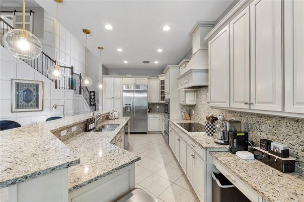 Interior, Kitchen, Pendant Lights, Recessed Lighting, Stainless Steel Appliances