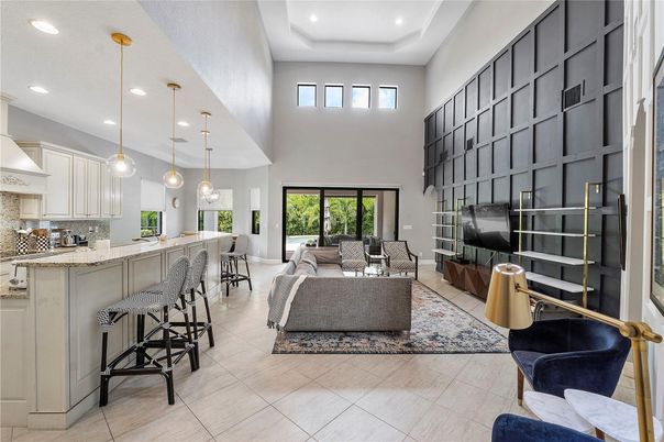 Dining room, Interior, Kitchen, Living room, Pendant Lights, Recessed Lighting
