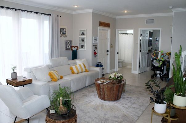 Interior, Living room, Recessed Lighting