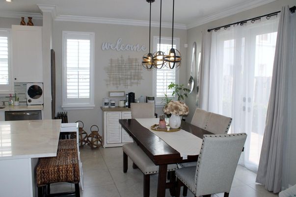 Dining room, Interior, Pendant Lights