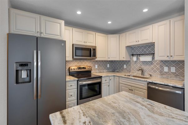Interior, Kitchen, Recessed Lighting, Stainless Steel Appliances