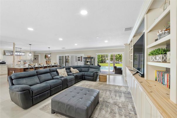 Dining room, Interior, Kitchen, Living room, Pendant Lights, Recessed Lighting
