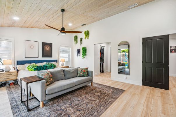 Interior, Living room, Recessed Lighting, Wooden Ceilings, Wood Texture Flooring