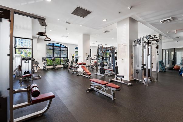 Fitness Equipment, Gym, Interior, Recessed Lighting