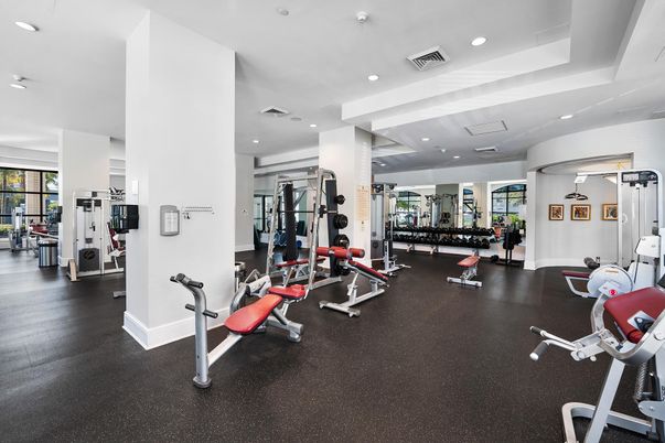 Fitness Equipment, Gym, Interior, Recessed Lighting