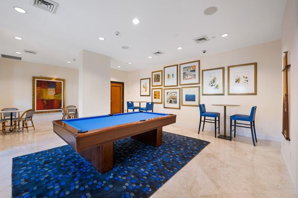 Billiard Table, Dining room, Game Room, Interior, Recessed Lighting