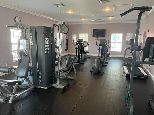 Fitness Equipment, Gym, Interior, Recessed Lighting