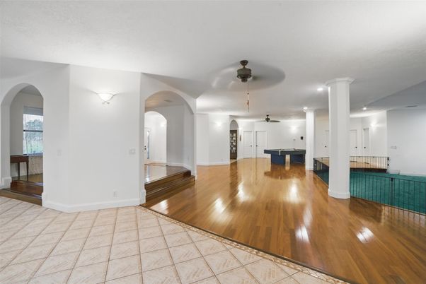 Billiard Table, Game Room, Interior, Wood Texture Flooring