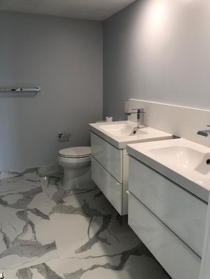 Bathroom, Dual Sink Vanities, Interior, Marble