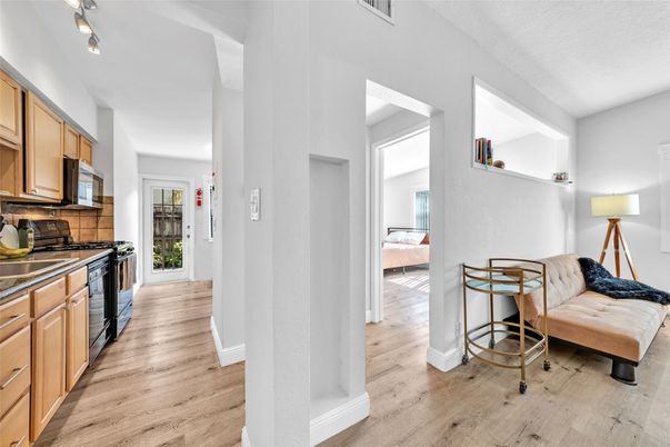 Interior, Kitchen, Wood Texture Flooring