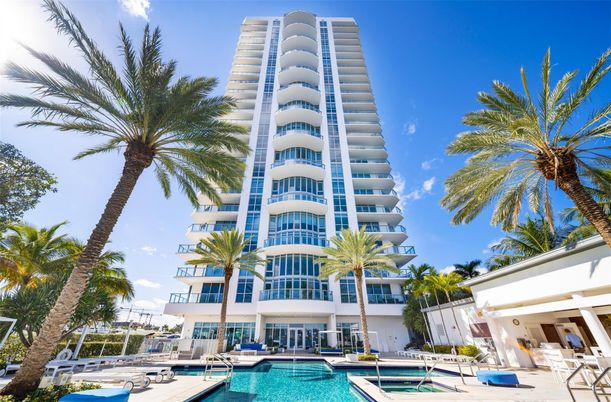 Exterior, Facade, Pool, Condo Building