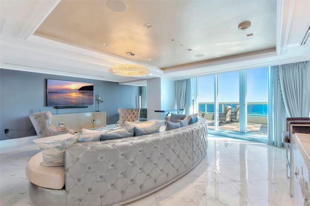 Interior, Living room, Marble, Recessed Lighting, Water