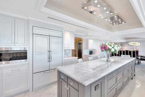 Interior, Kitchen, Marble, Recessed Lighting
