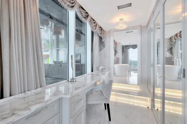 Bathroom, Chandelier, Free Standing Baths, Interior, Marble