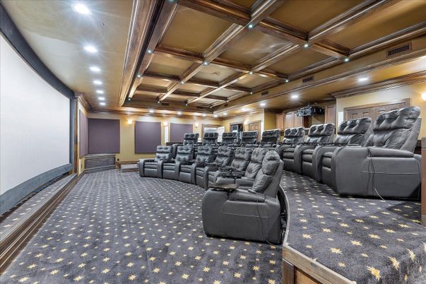 Home Theatre Room, Interior, Projection Screen, Recessed Lighting, Theatre Room