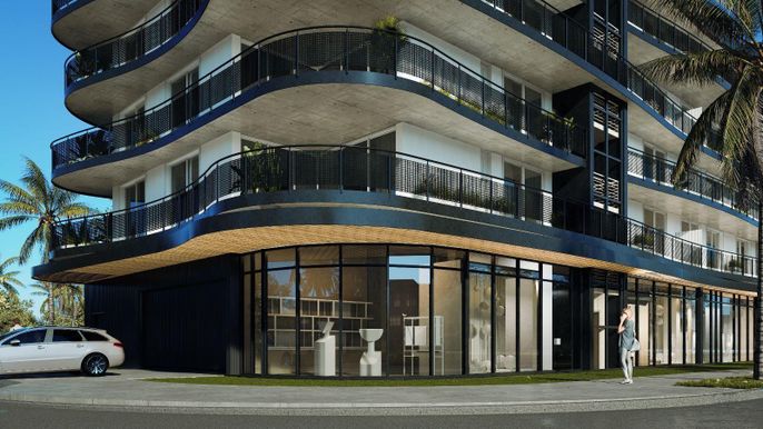 Exterior, Facade, Modern