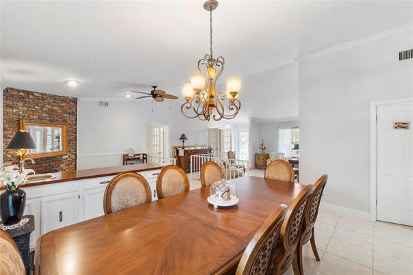 Chandelier, Dining room, Interior, Marble, Stone Walls