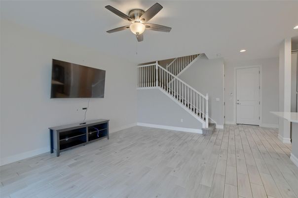 Interior, Recessed Lighting, Wood Texture Flooring