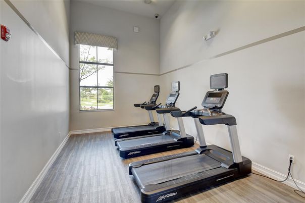Fitness Equipment, Interior, Wood Texture Flooring