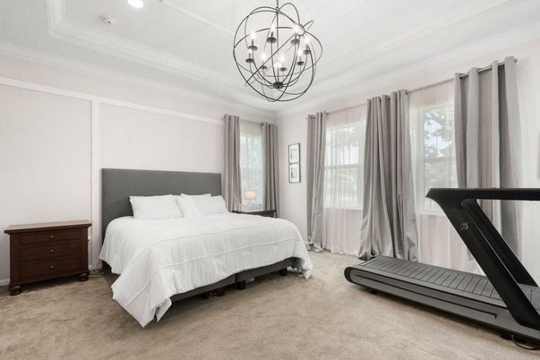 Bedroom, Chandelier, Interior, Recessed Lighting