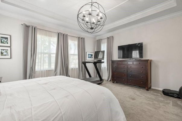 Bedroom, Interior, Pendant Lights