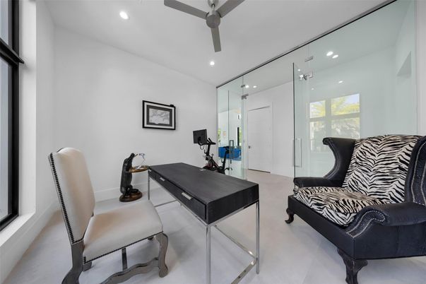 Home Office, Interior, Recessed Lighting