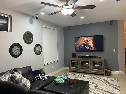 Interior, Living room, Recessed Lighting