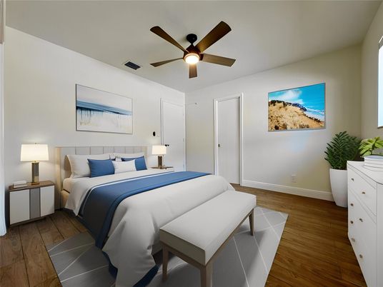 Bedroom, Interior, Wood Texture Flooring