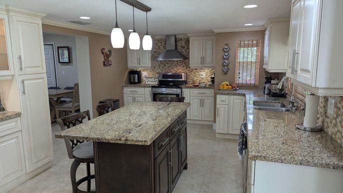 Interior, Kitchen, Pendant Lights, Recessed Lighting, Stainless Steel Appliances