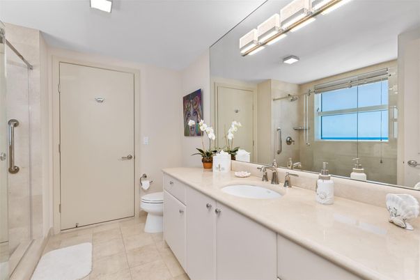Bathroom, Dual Sink Vanities, Glass Shower, Interior