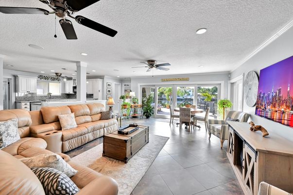 Dining room, Interior, Kitchen, Living room, Recessed Lighting