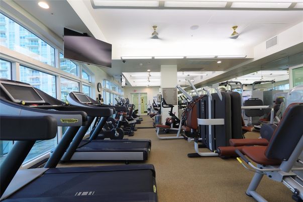 Fitness Equipment, Gym, Interior, Recessed Lighting