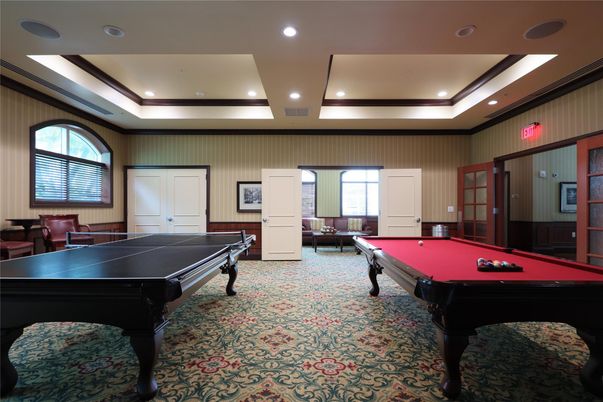 Billiard Table, Game Room, Interior, Recessed Lighting