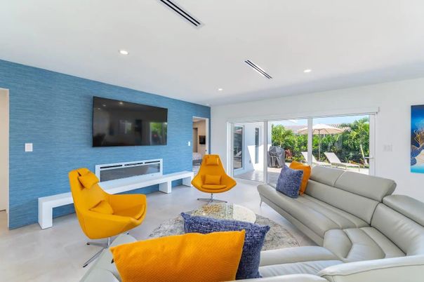 Interior, Living room, Recessed Lighting