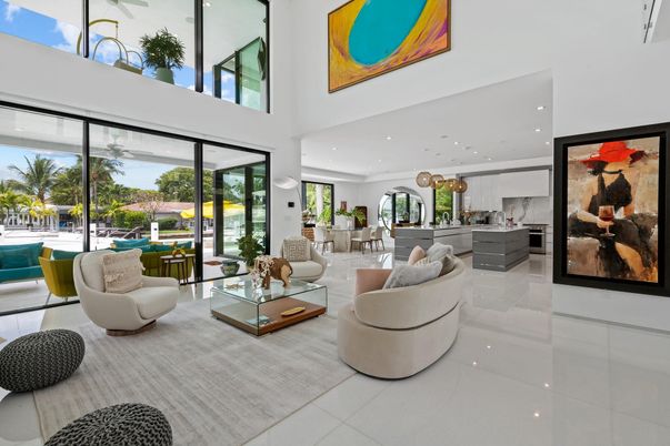 Dining room, Interior, Kitchen, Living room, Pendant Lights, Recessed Lighting