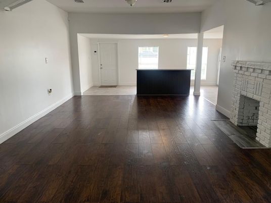 Empty room, Fireplace, Interior, Wood Texture Flooring