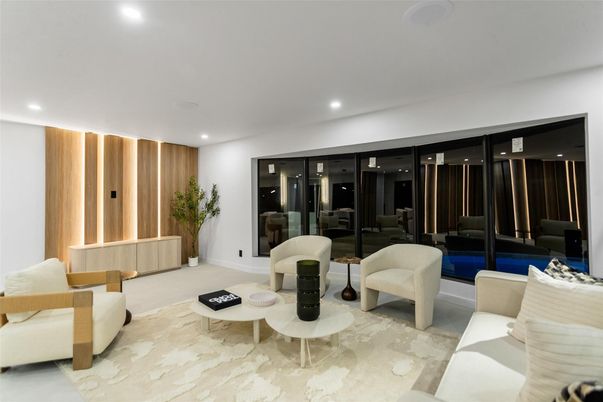 Interior, Living room, Recessed Lighting
