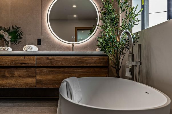 Bathroom, Free Standing Baths, Interior, Recessed Lighting