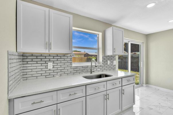 Interior, Kitchen, Marble, Recessed Lighting, Water
