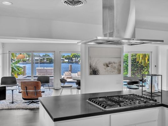Interior, Kitchen, Living room, Recessed Lighting, Stainless Steel Appliances, Water