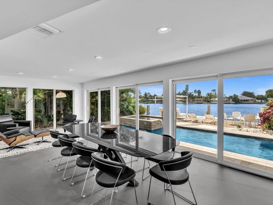 Dining room, Interior, Recessed Lighting, Water