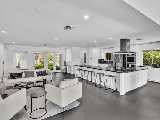 Interior, Kitchen, Living room, Recessed Lighting, Stainless Steel Appliances