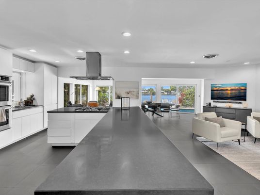 Dining room, Interior, Kitchen, Living room, Recessed Lighting, Stainless Steel Appliances