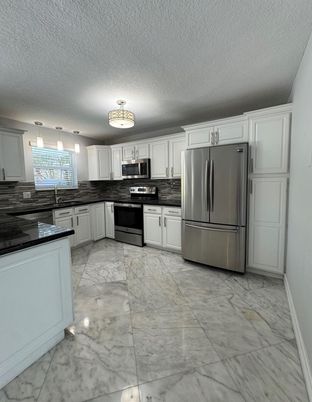 Interior, Kitchen, Marble, Stainless Steel Appliances
