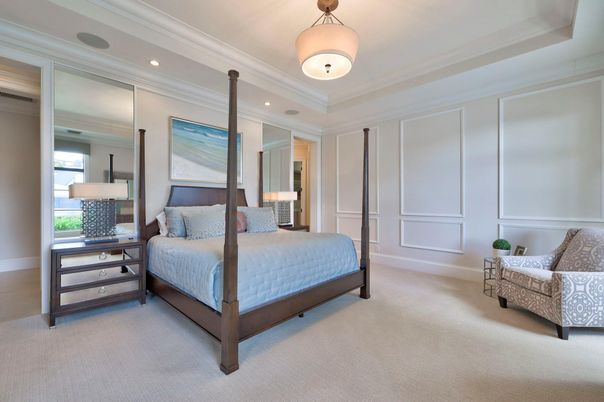 Bedroom, Interior, Pendant Lights, Recessed Lighting